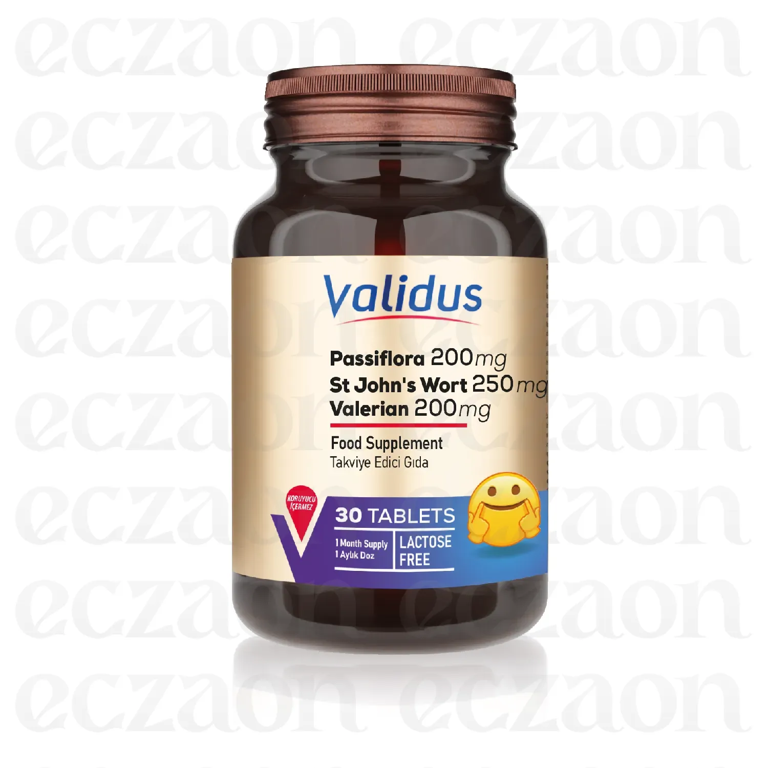 Passiflora + Valerian + Lavander + Camomille + St. John's Wort + Melissa 30 Tablets