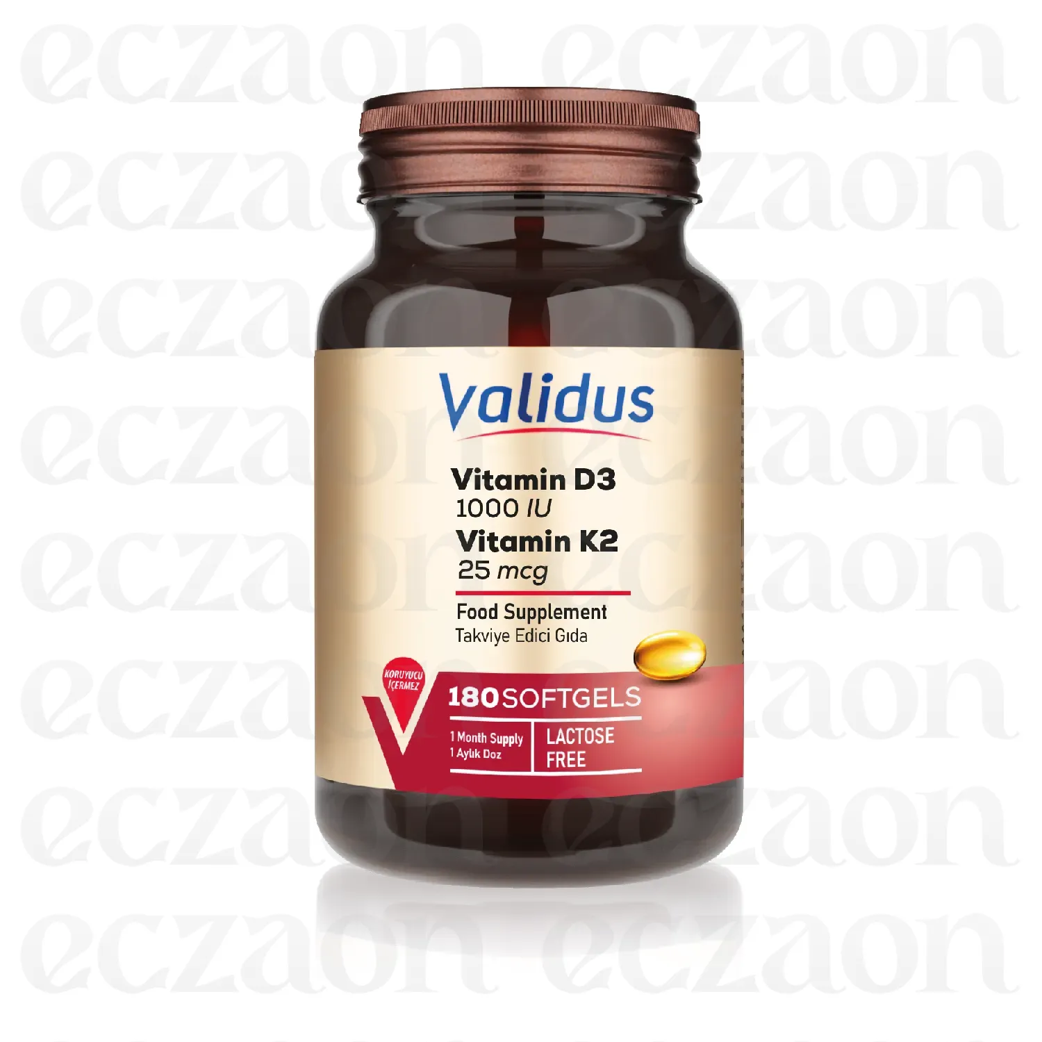 Vitamin D3 + Vitamin K2 180 Softgel