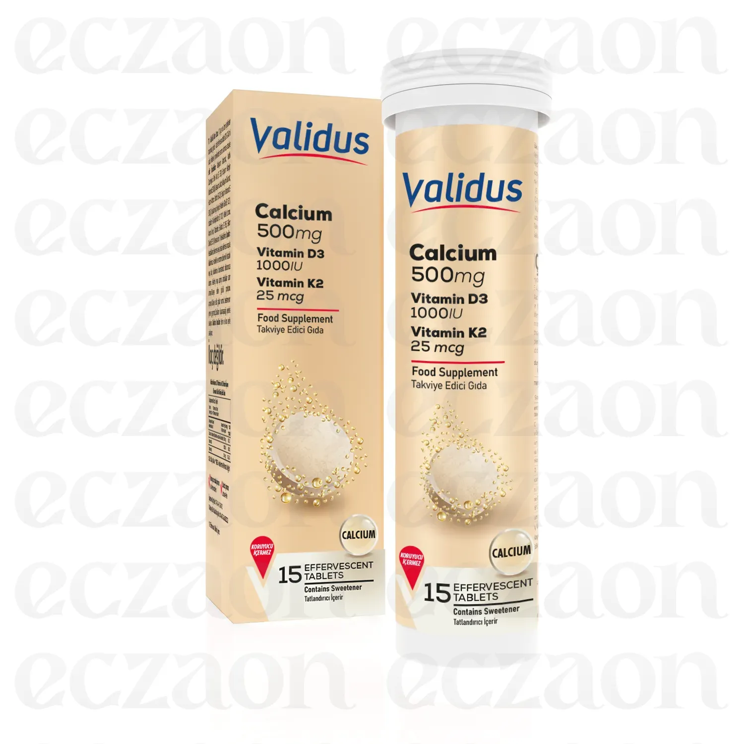 Calcium + Vitamin D3 + Vitamin K2 15 Effervescent Tablets