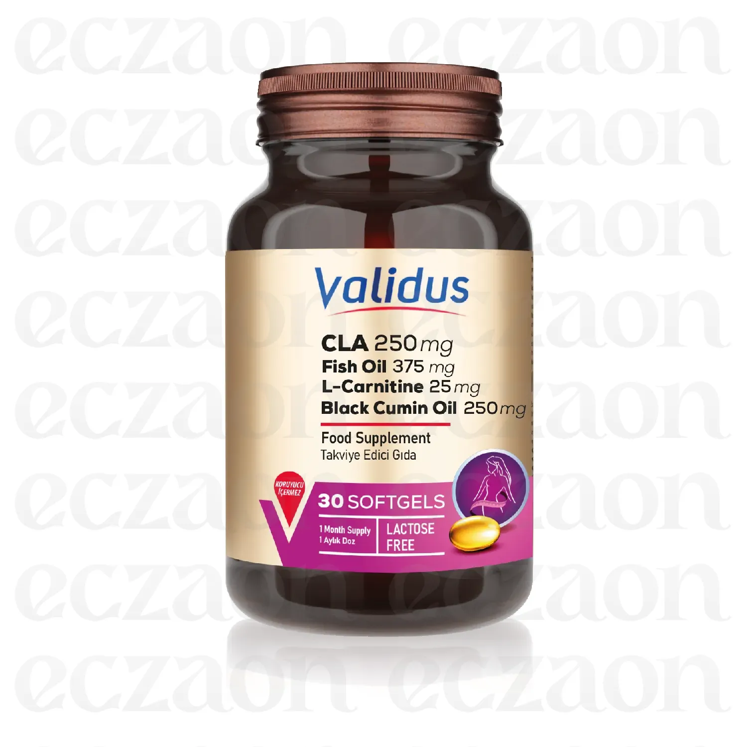 Super Slim CLA + Omega-3 + Nigella Sativa + Green Tea + Probiotic 30 Softgel