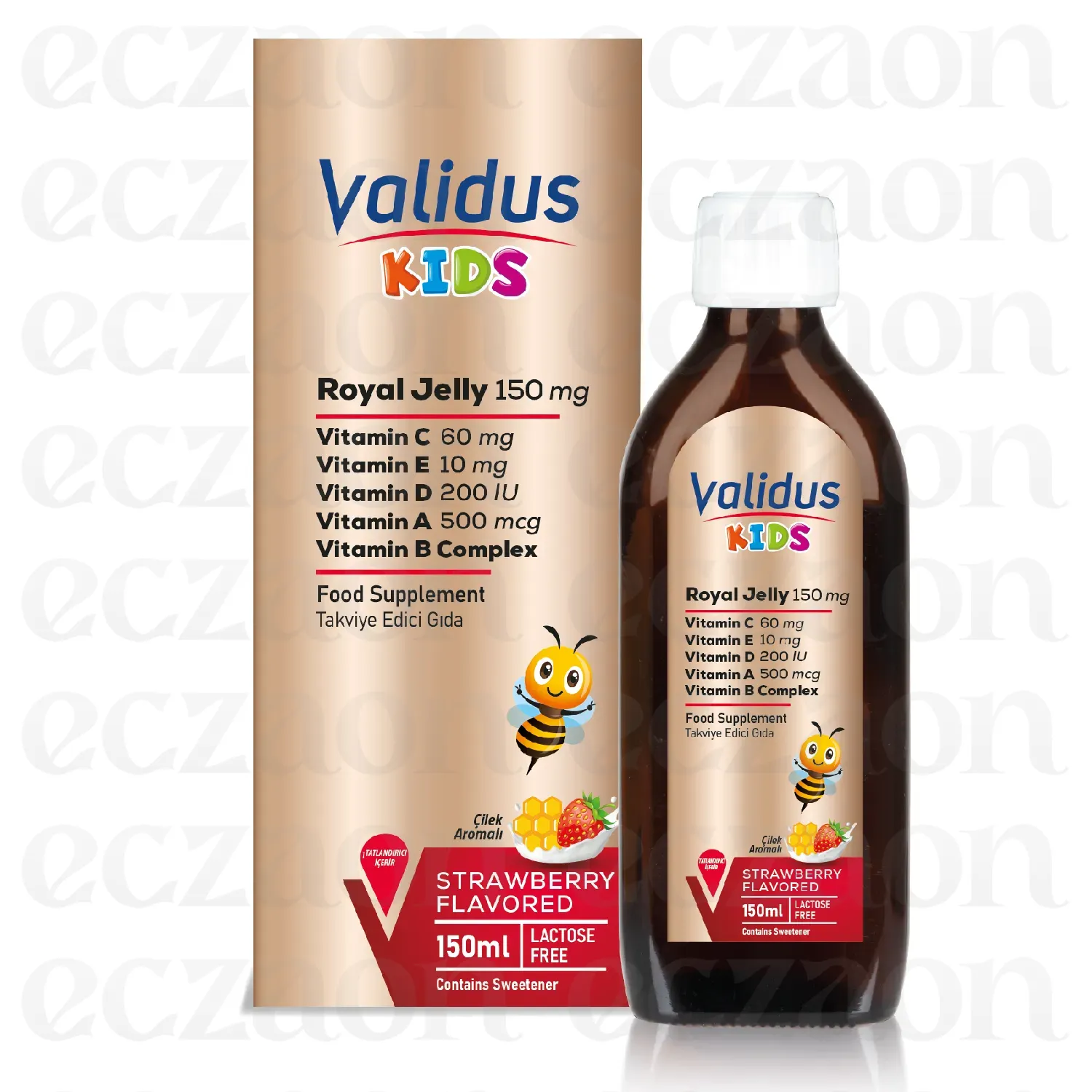 Royal Jelly Vitamin B12 + Vitamin B3 + Vitamin D3 + Vitamin C + Folic Acid 150 ml Syrup