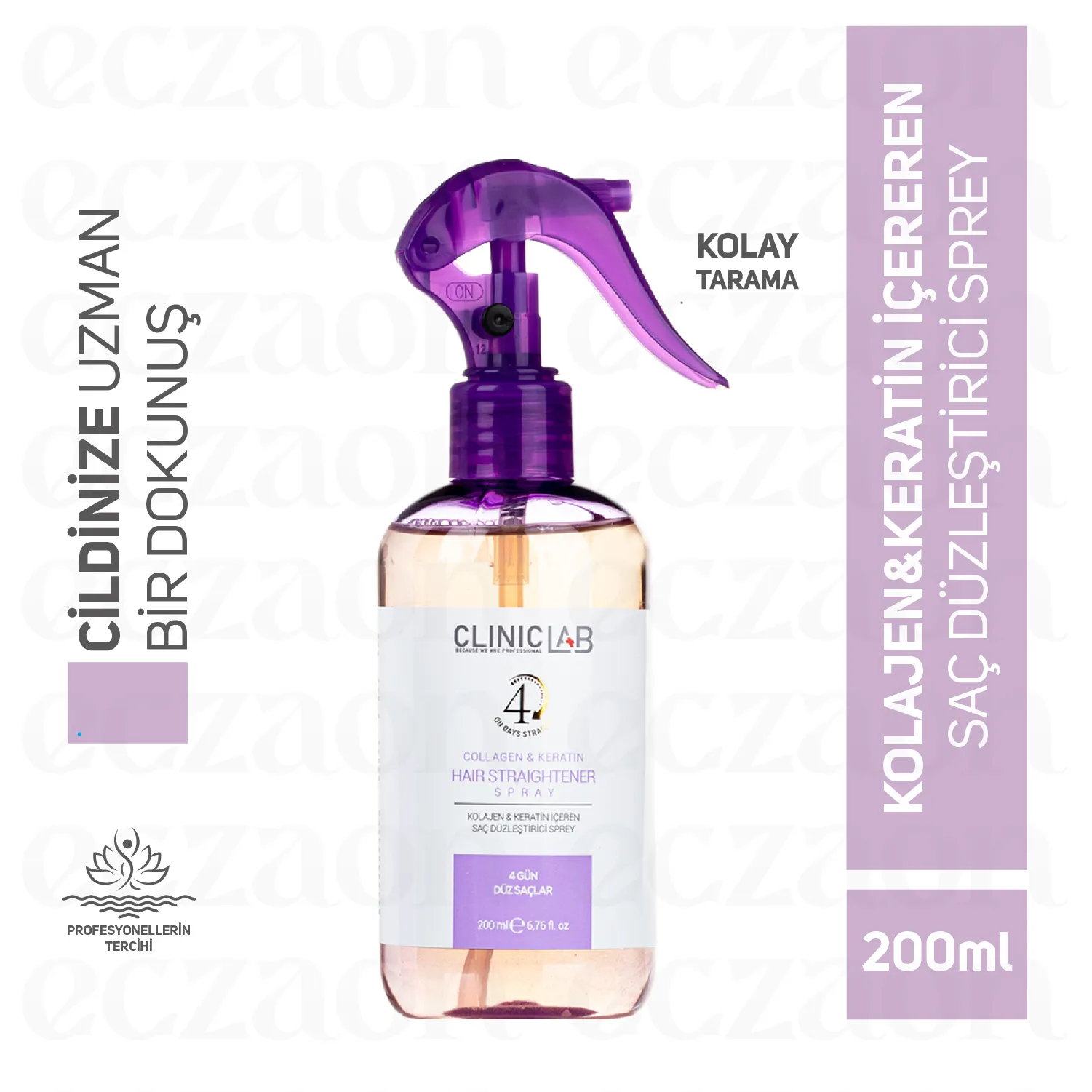 Kollajen ve Keratin Saç Düzleştirici Sprey 200 ml